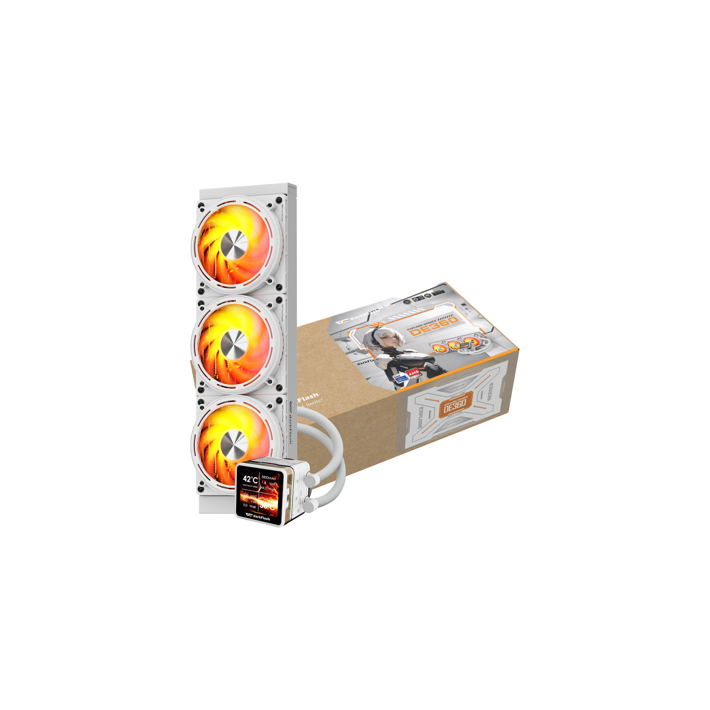 Water cooling for the processor DE360 (white)