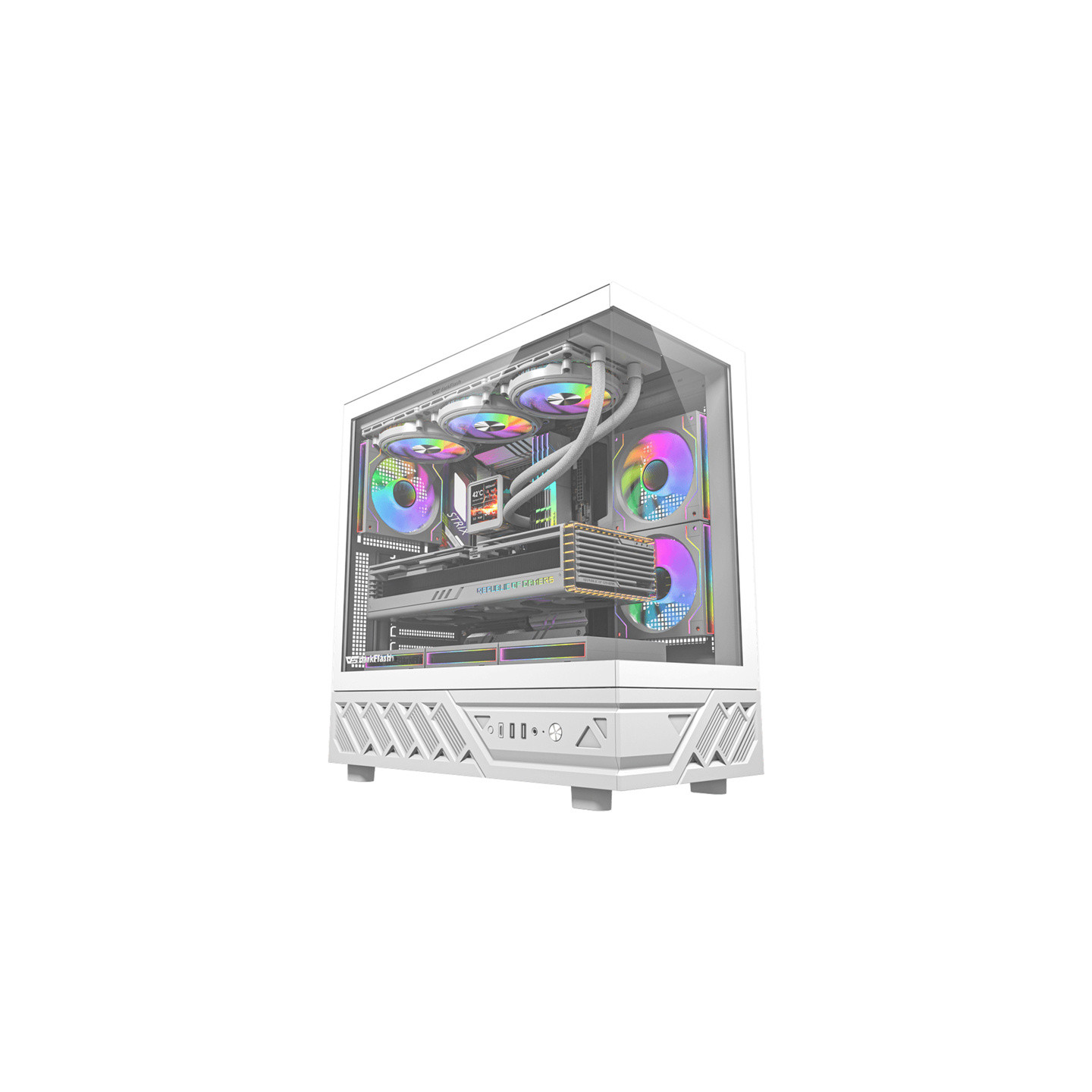 DarkFlash DS950 computer case (white) + 6 fans