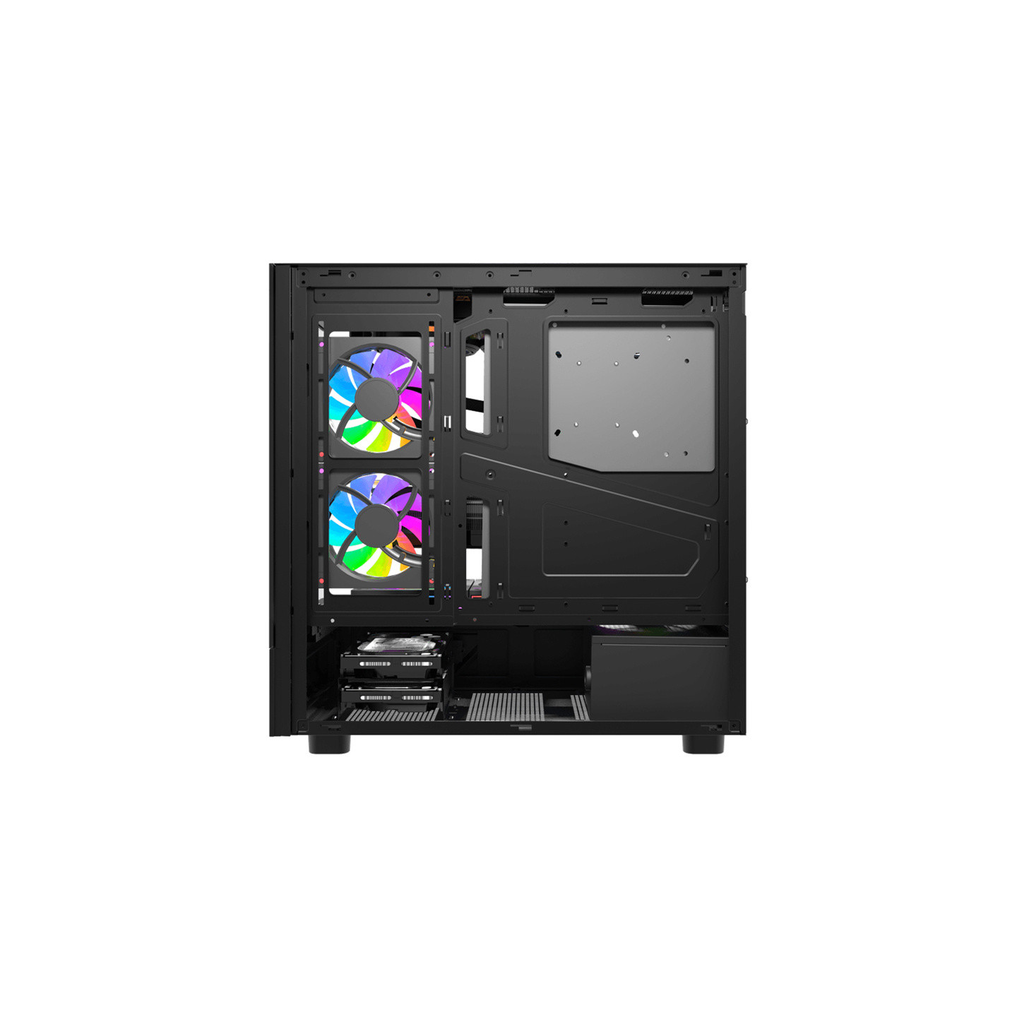 DarkFlash DS950V computer case with display (black) + 6 fans