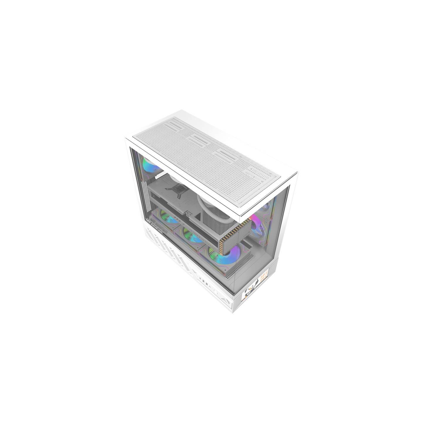 DarkFlash DS950V computer case with display (white) + 6 fans