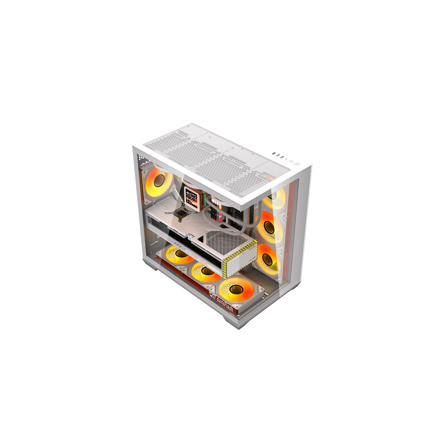 DarkFlash C280 computer case (white) + 7 fans