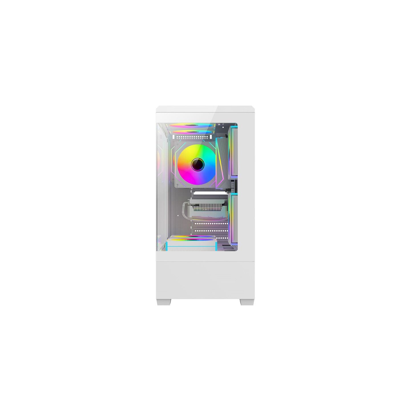 DarkFlash C365 computer case (white) + 5 fans