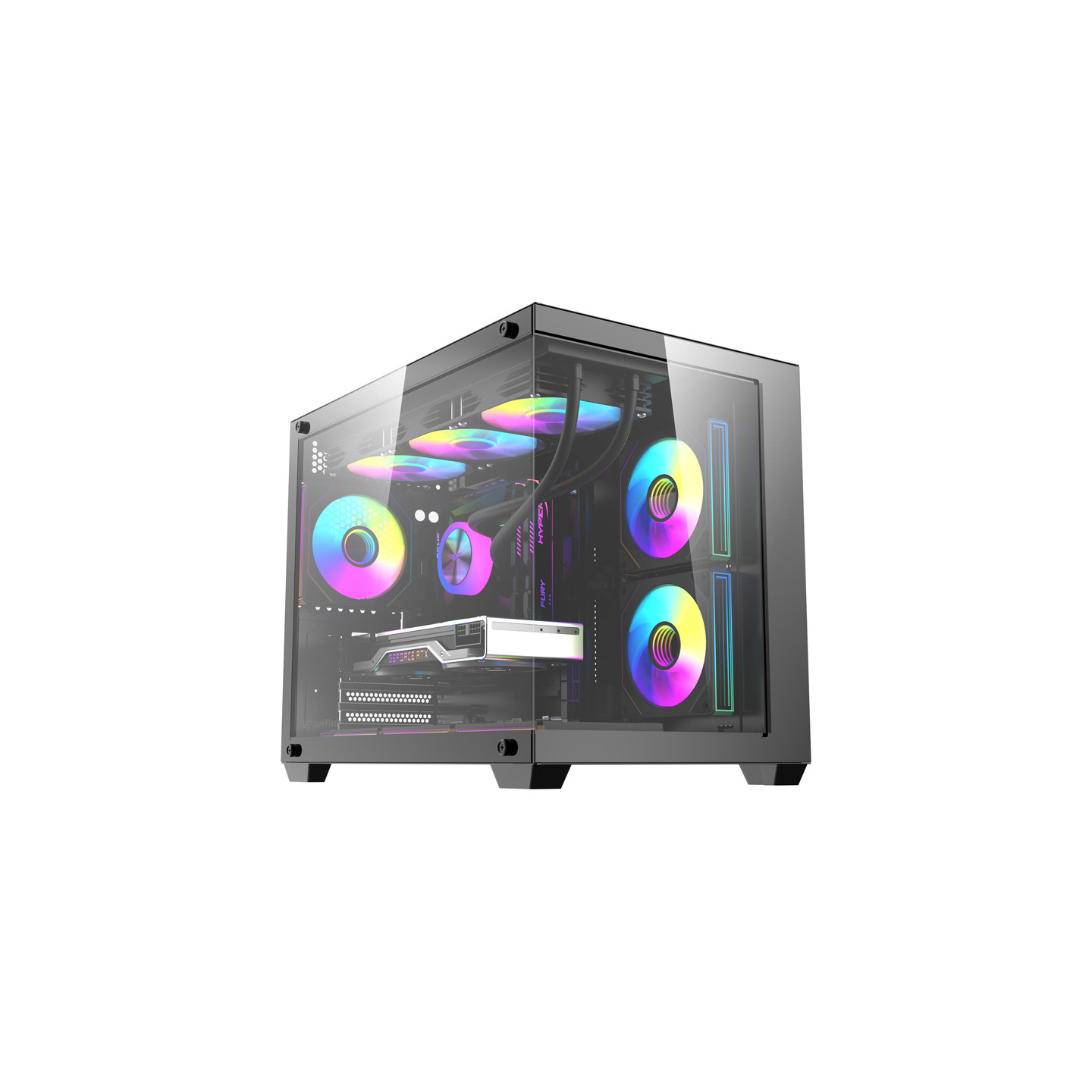 DarkFlash B275 PRO computer case (black) + 6 fans