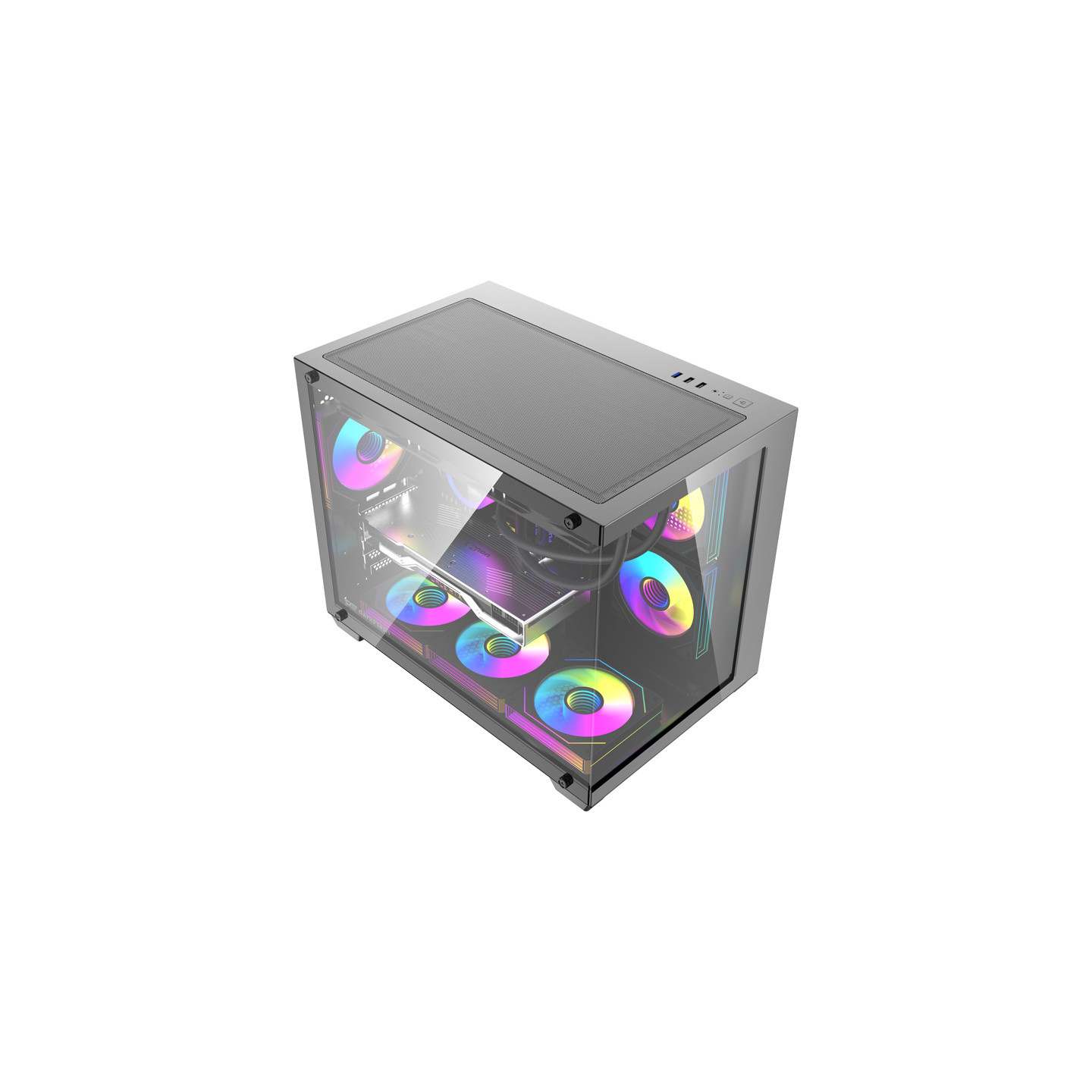DarkFlash B275 PRO computer case (black) + 6 fans