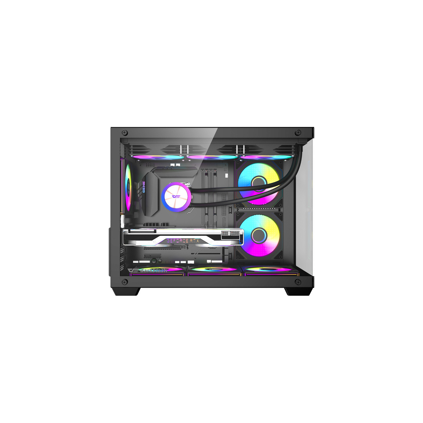 DarkFlash B275 PRO computer case (black) + 6 fans