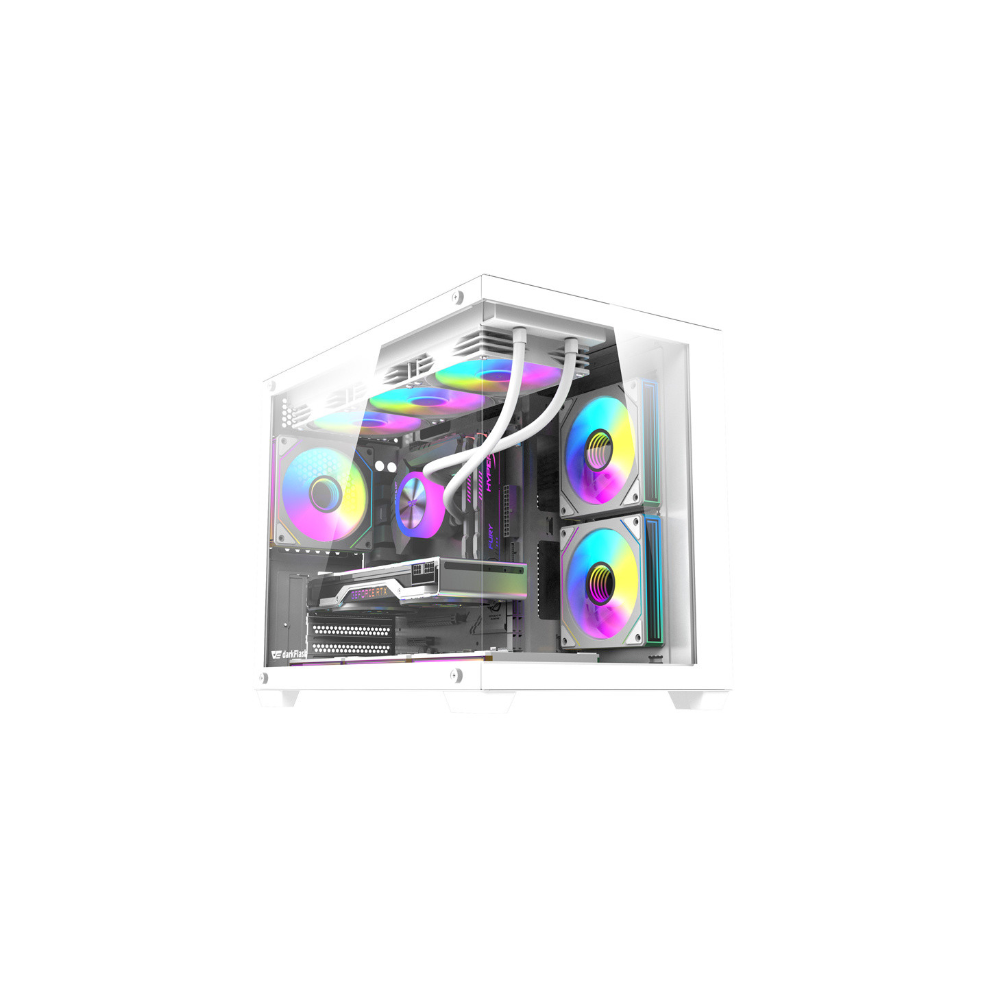DarkFlash B275 PRO computer case (white) + 6 fans