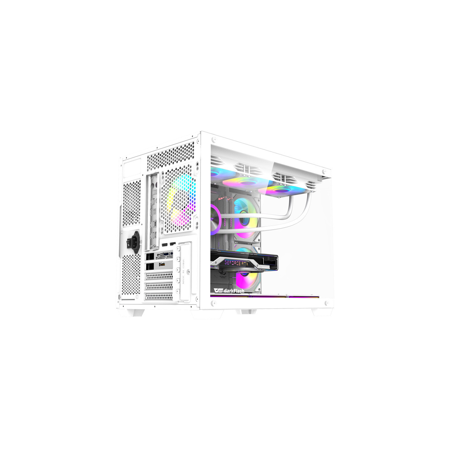 DarkFlash B275 PRO computer case (white) + 6 fans