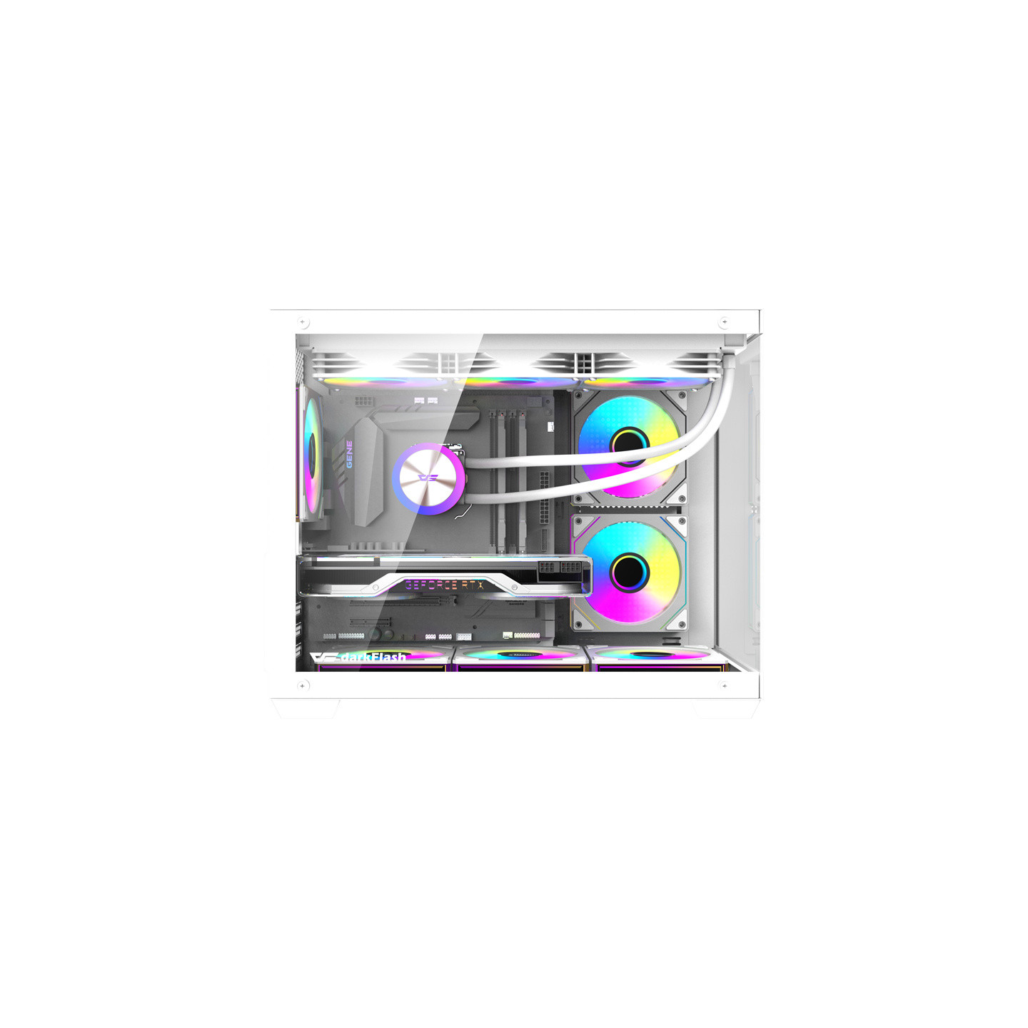 DarkFlash B275 PRO computer case (white) + 6 fans