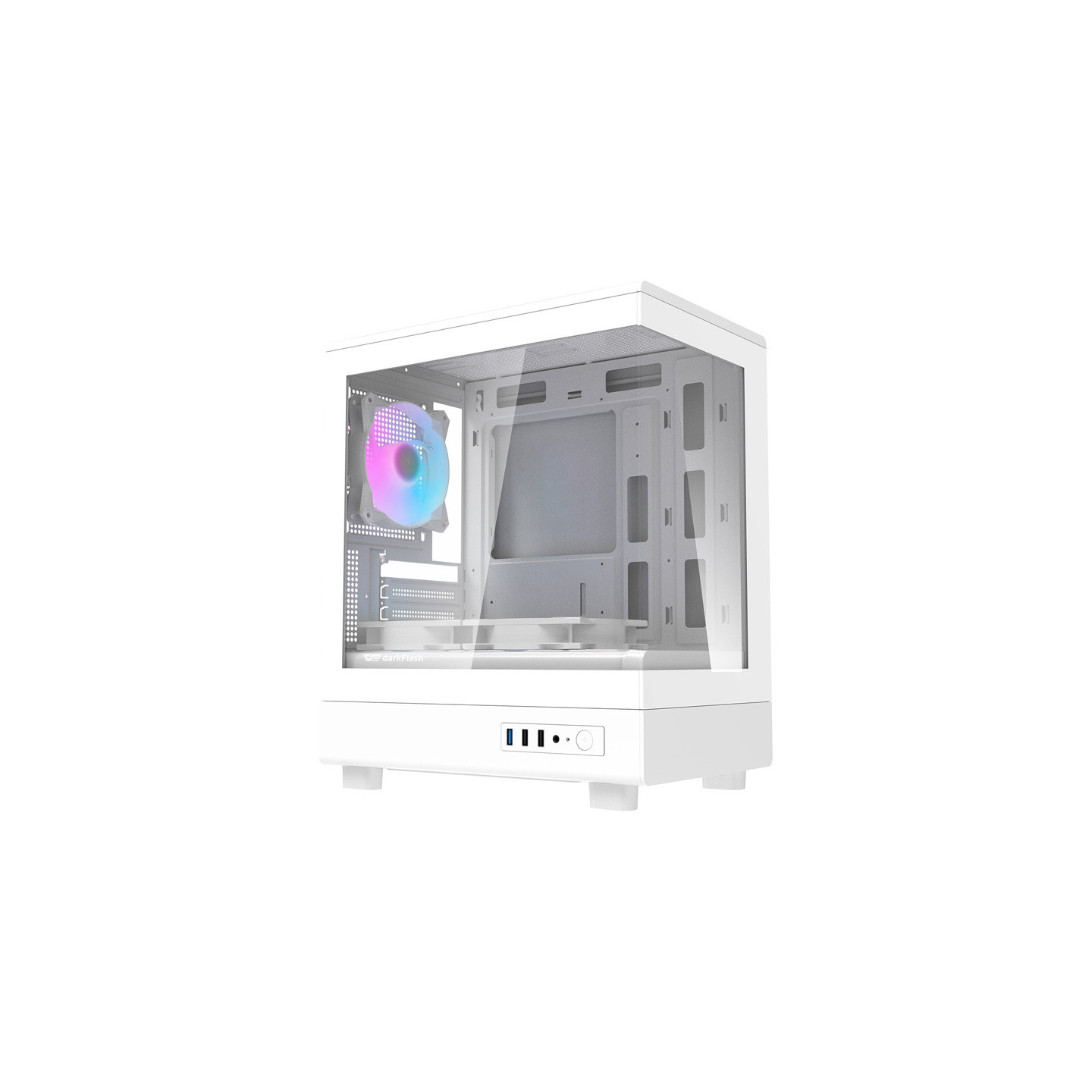 Darkflash DB330M Computer Case + 3 Fans (White)