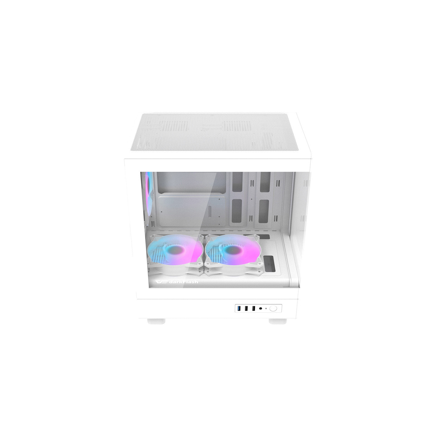 Darkflash DB330M Computer Case + 3 Fans (White)