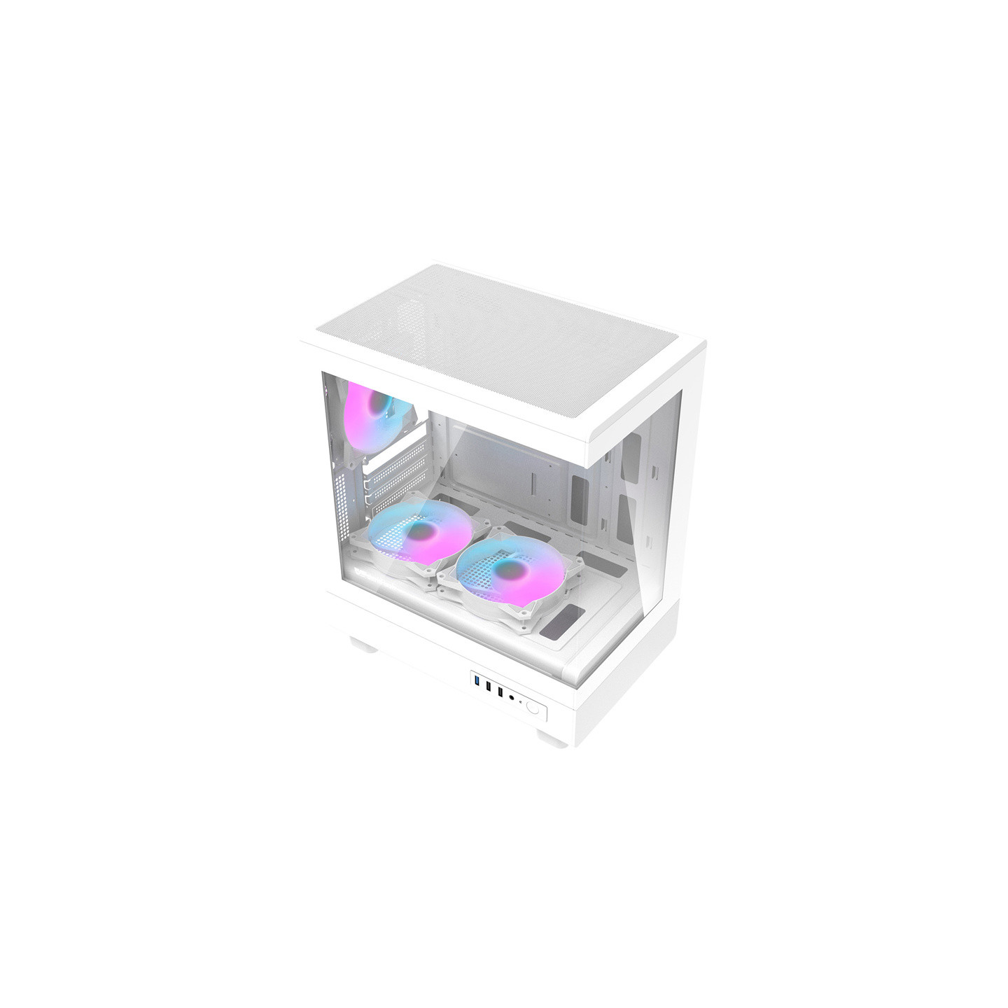 Darkflash DB330M Computer Case + 3 Fans (White)