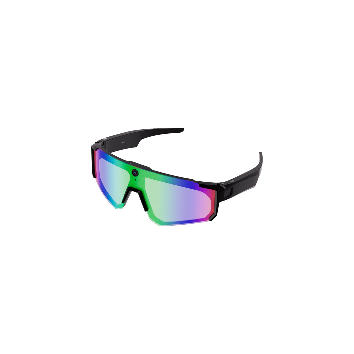 Colmi V06 AI Sports Sunglasses (Black with Blue Lenses)