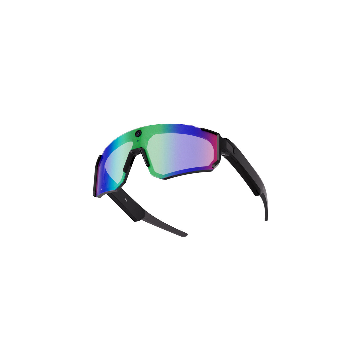 Colmi V06 AI Sports Sunglasses (Black with Blue Lenses)