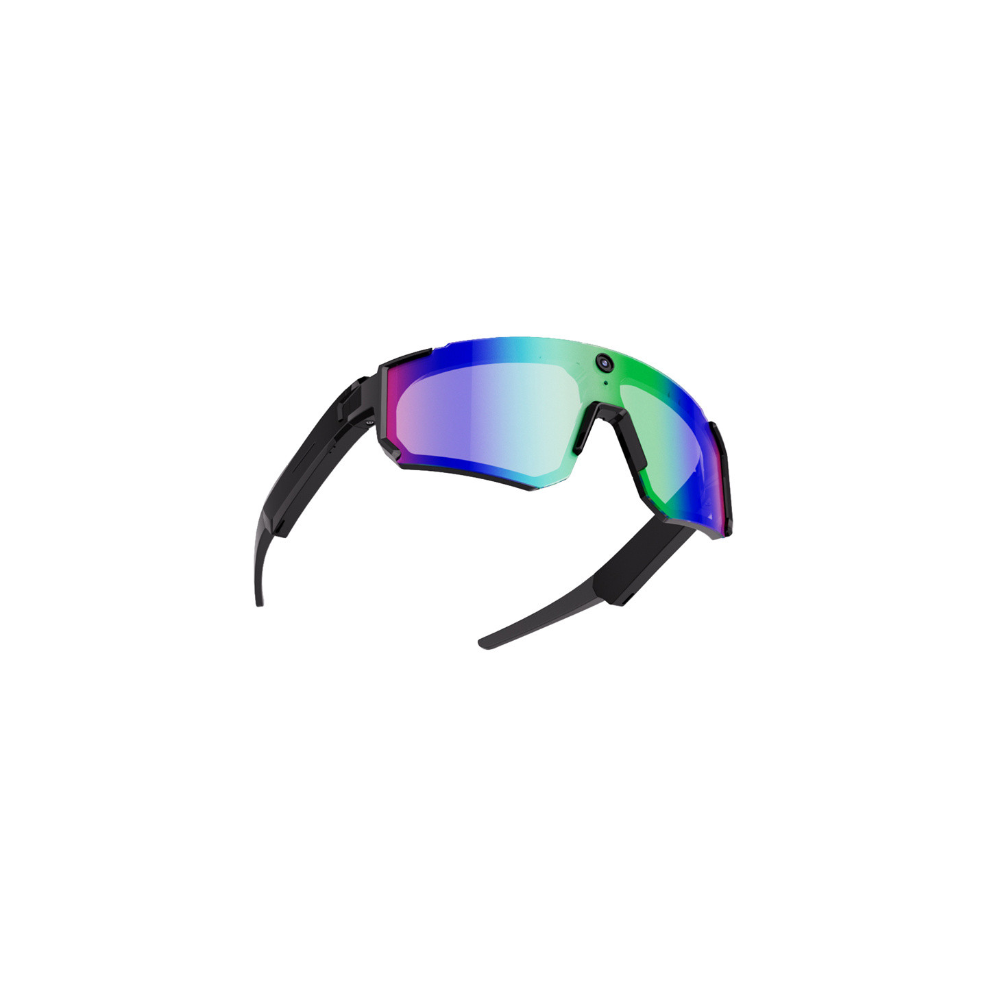 Colmi V06 AI Sports Sunglasses (Black with Blue Lenses)