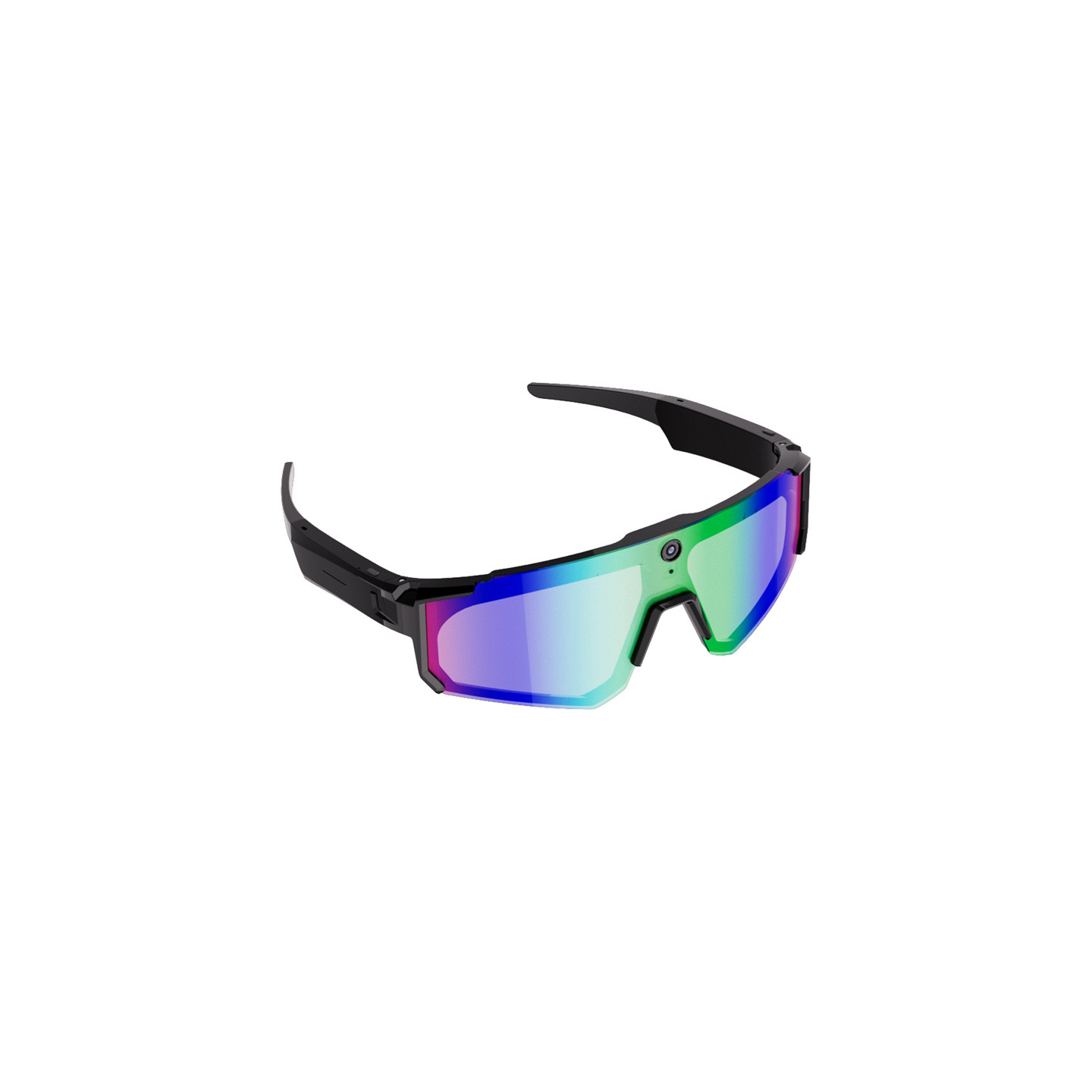 Colmi V06 AI Sports Sunglasses (Black with Blue Lenses)