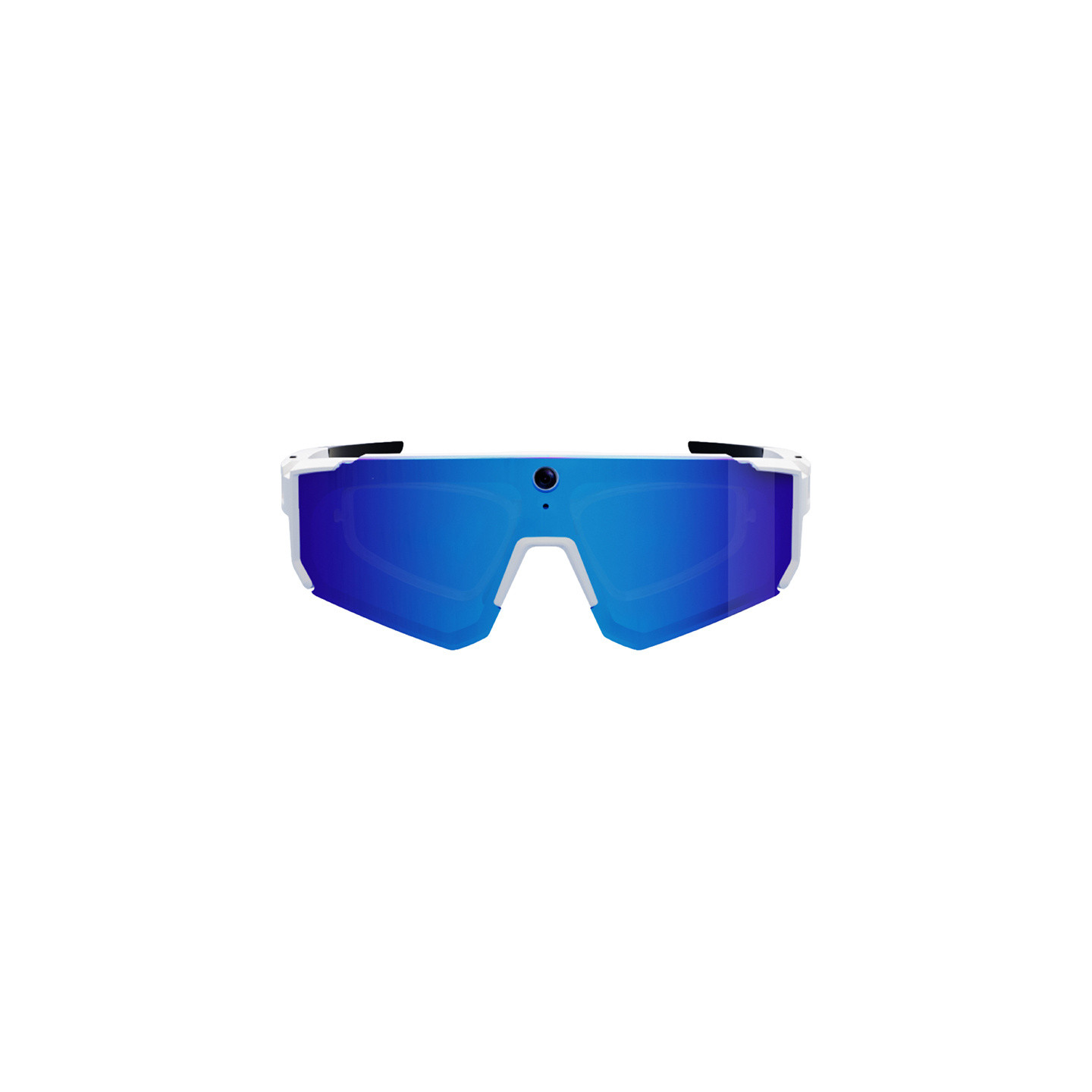 Colmi V06 AI White Sports Sunglasses (with blue lenses)