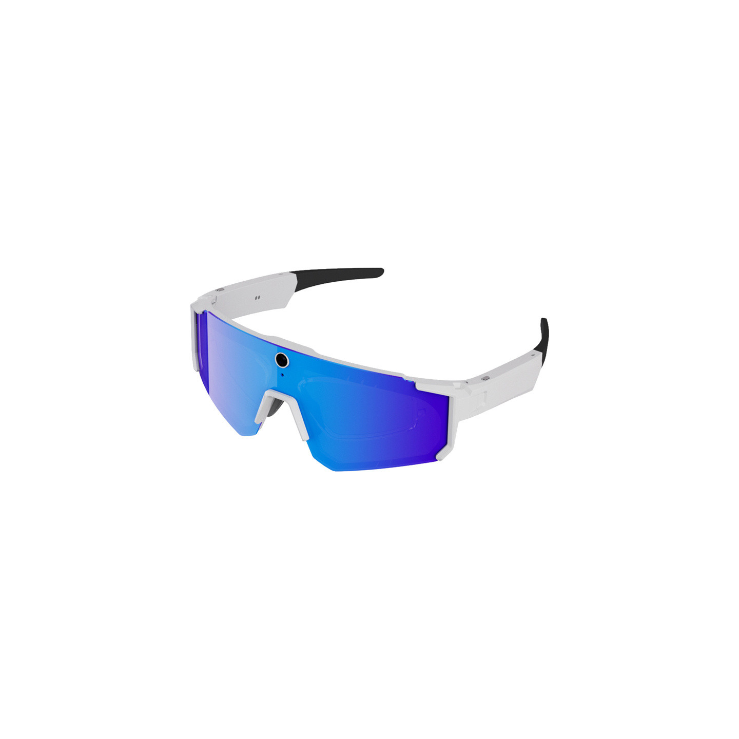 Colmi V06 AI White Sports Sunglasses (with blue lenses)