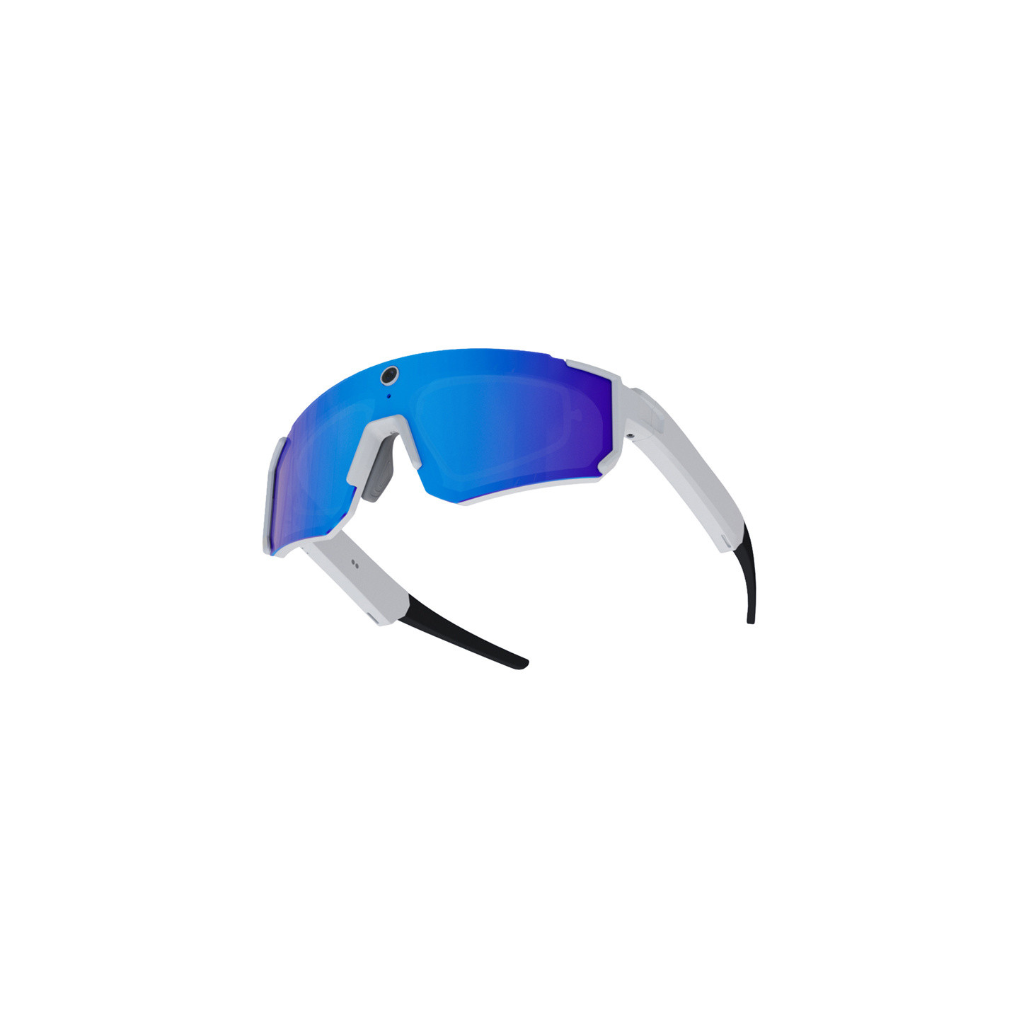 Colmi V06 AI White Sports Sunglasses (with blue lenses)