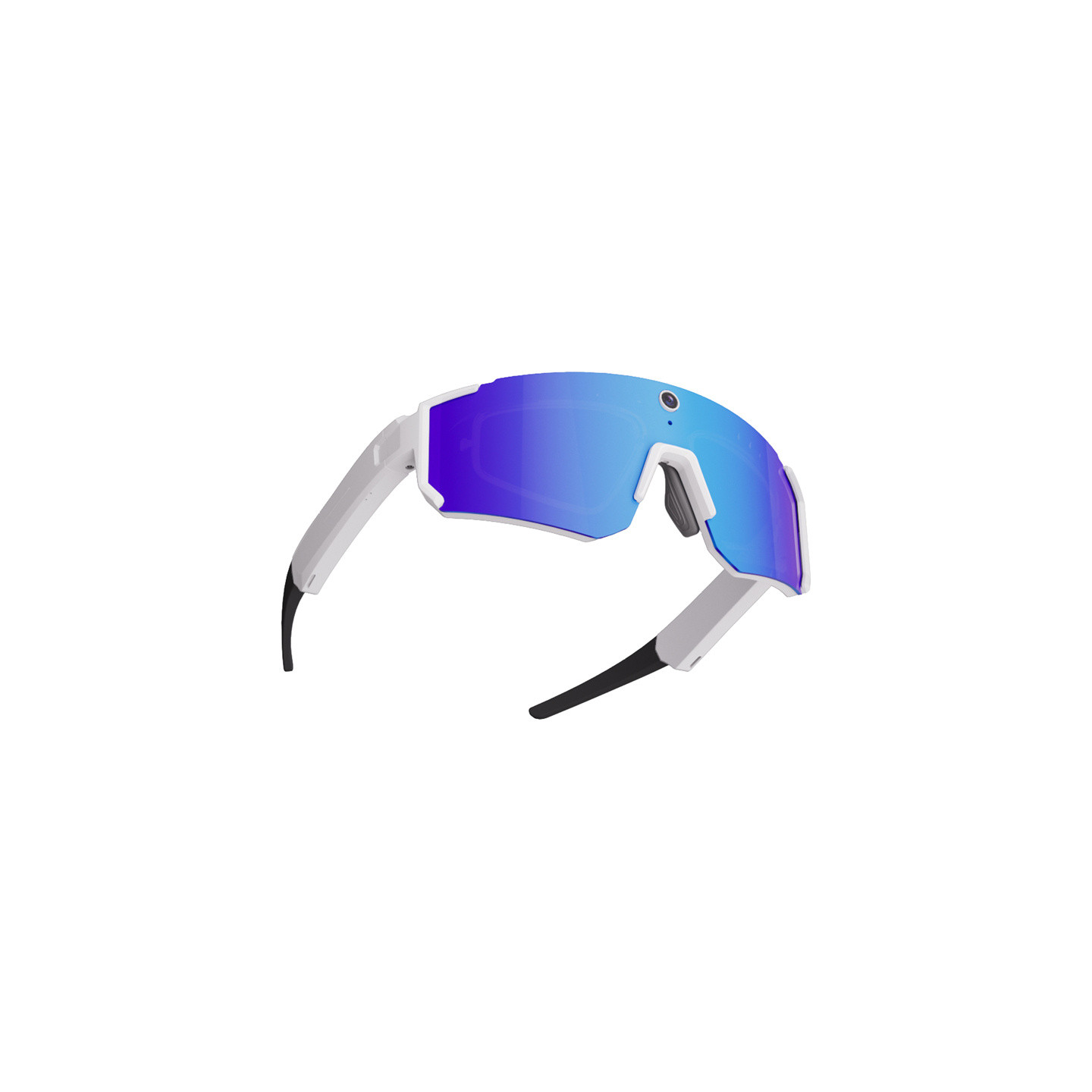 Colmi V06 AI White Sports Sunglasses (with blue lenses)