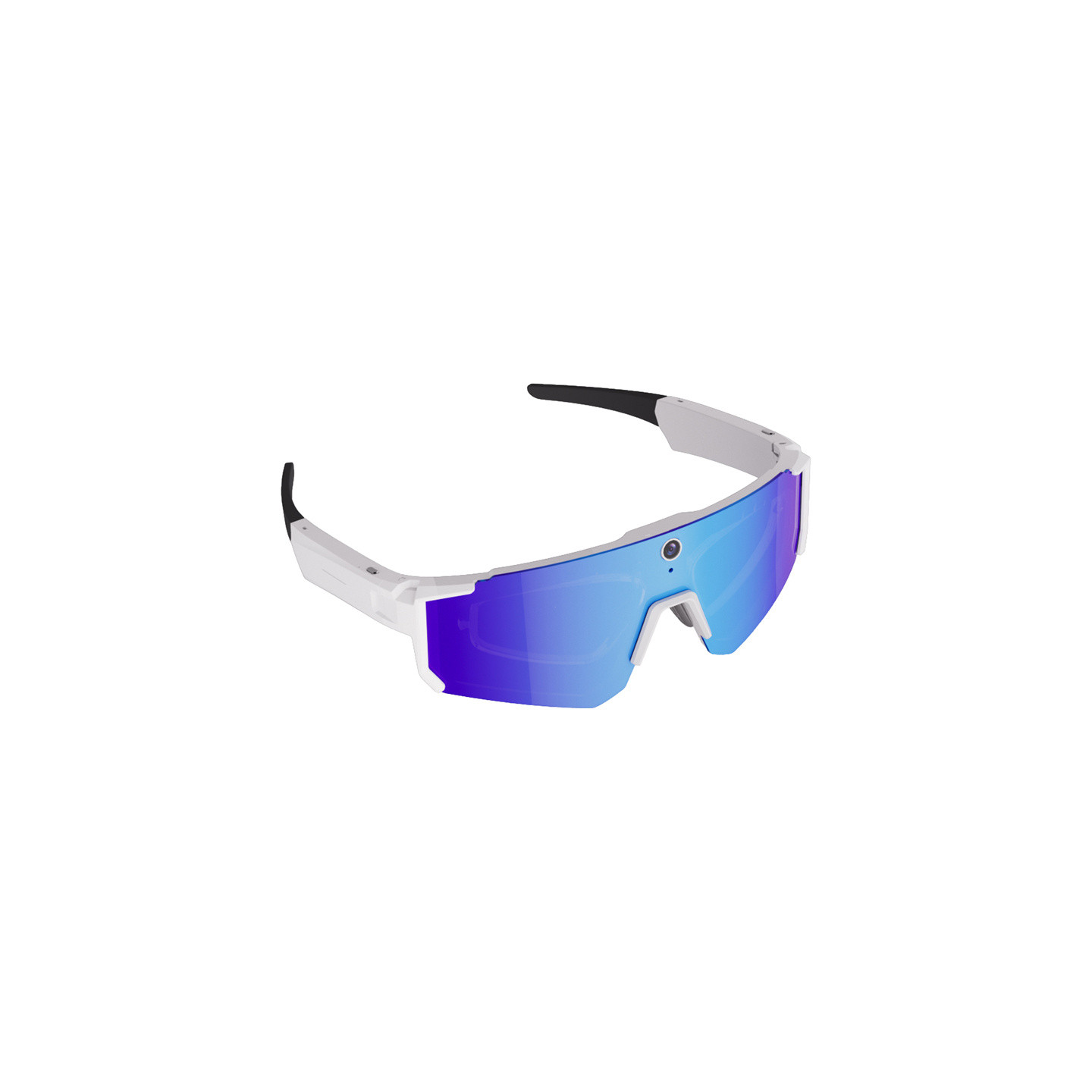 Colmi V06 AI White Sports Sunglasses (with blue lenses)