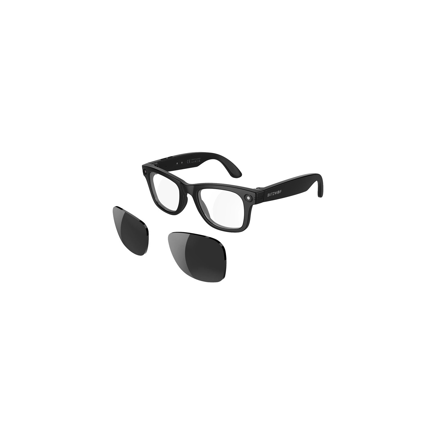 BlitzWolf BW-AG1 Pro Smart AI Sunglasses with Interchangeable Sunglass Lenses