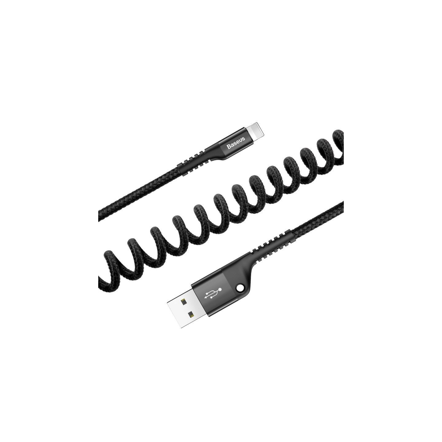Baseus Spring-loaded cable Lightning 1m 2A (black)