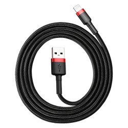 View product Baseus Cafule USB Lightning Cable 1,5A 2m (Black+Red)