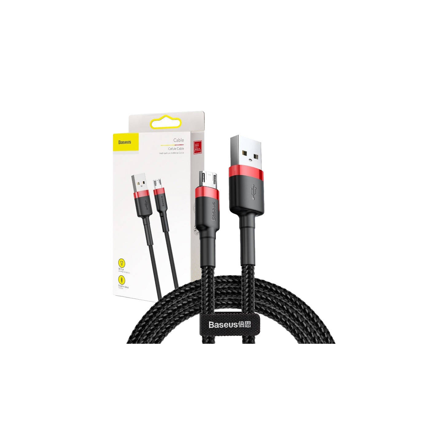 Baseus Cafule Micro USB Cable 2A 3m (Black+Red)