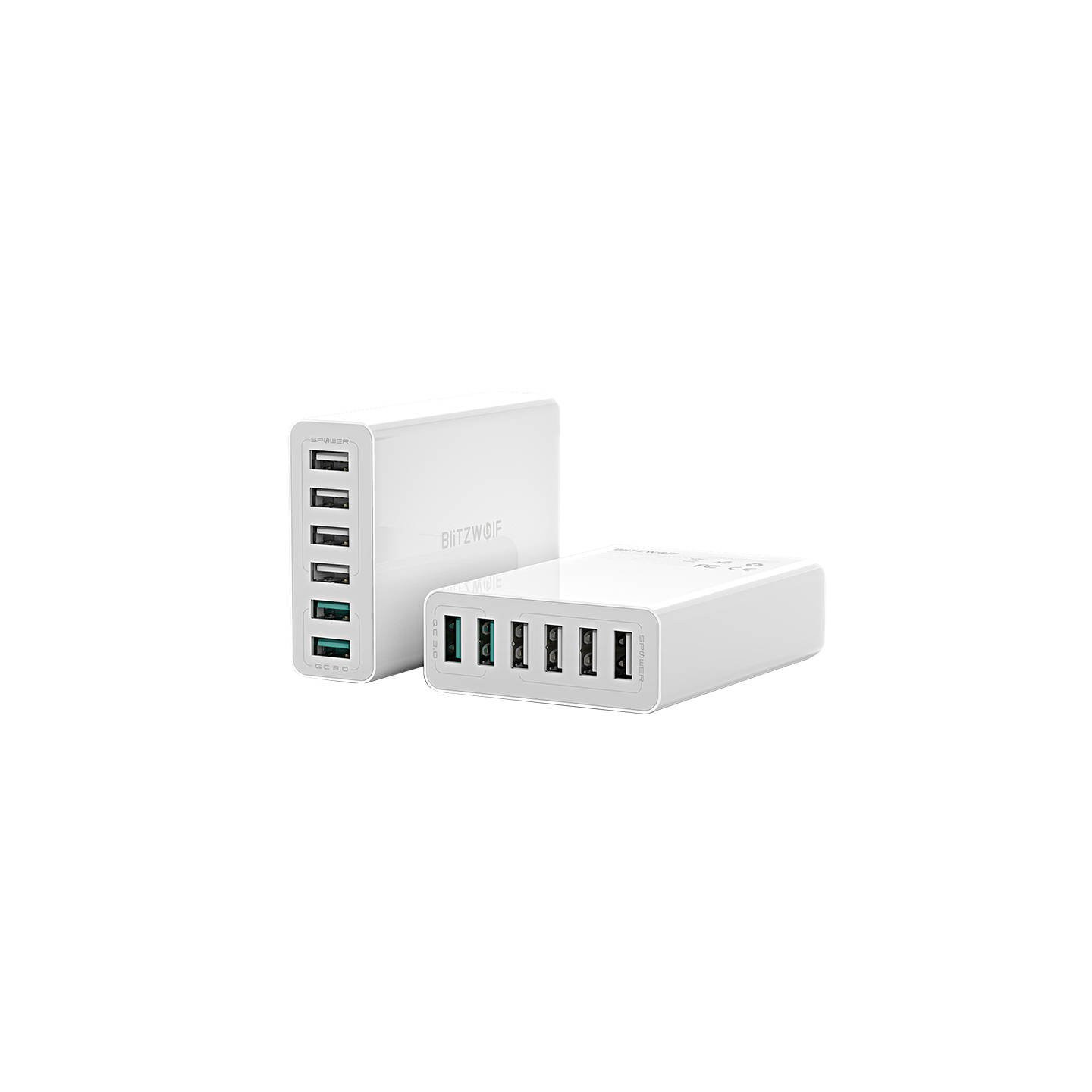 Charger 6x USB  Blitzwolf BW-S15, QC 3.0, 60 W (white)