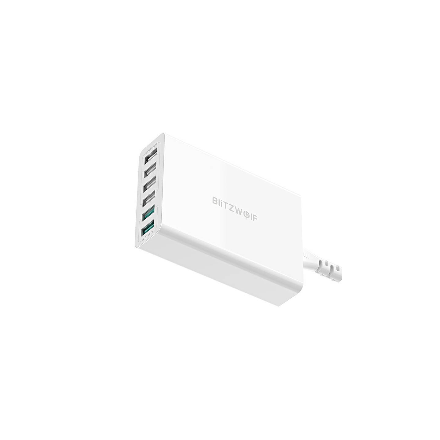 Charger 6x USB  Blitzwolf BW-S15, QC 3.0, 60 W (white)