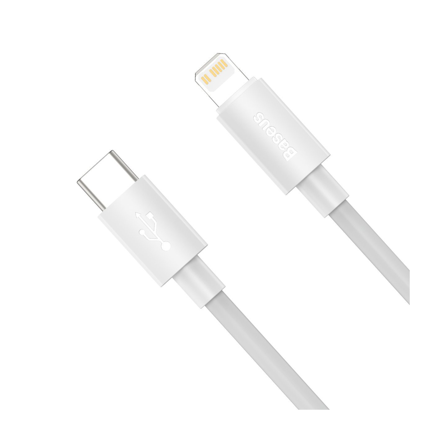 Baseus Simple Wisdom Data Cable Kit USB-C to Lightning PD 20W (2PCS/Set) 1.5m White