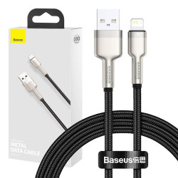 View product USB cable for Lightning Baseus Cafule, 2.4A, 1m (black)