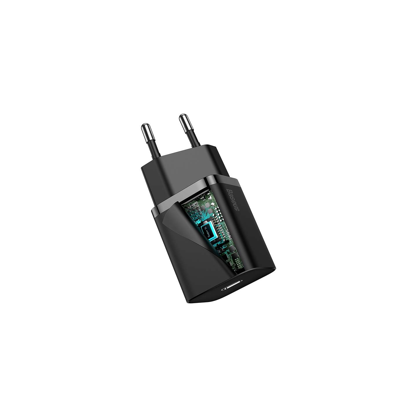 Baseus Super Si Quick Charger 1C 20W with USB-C cable for Lightning 1m (black)