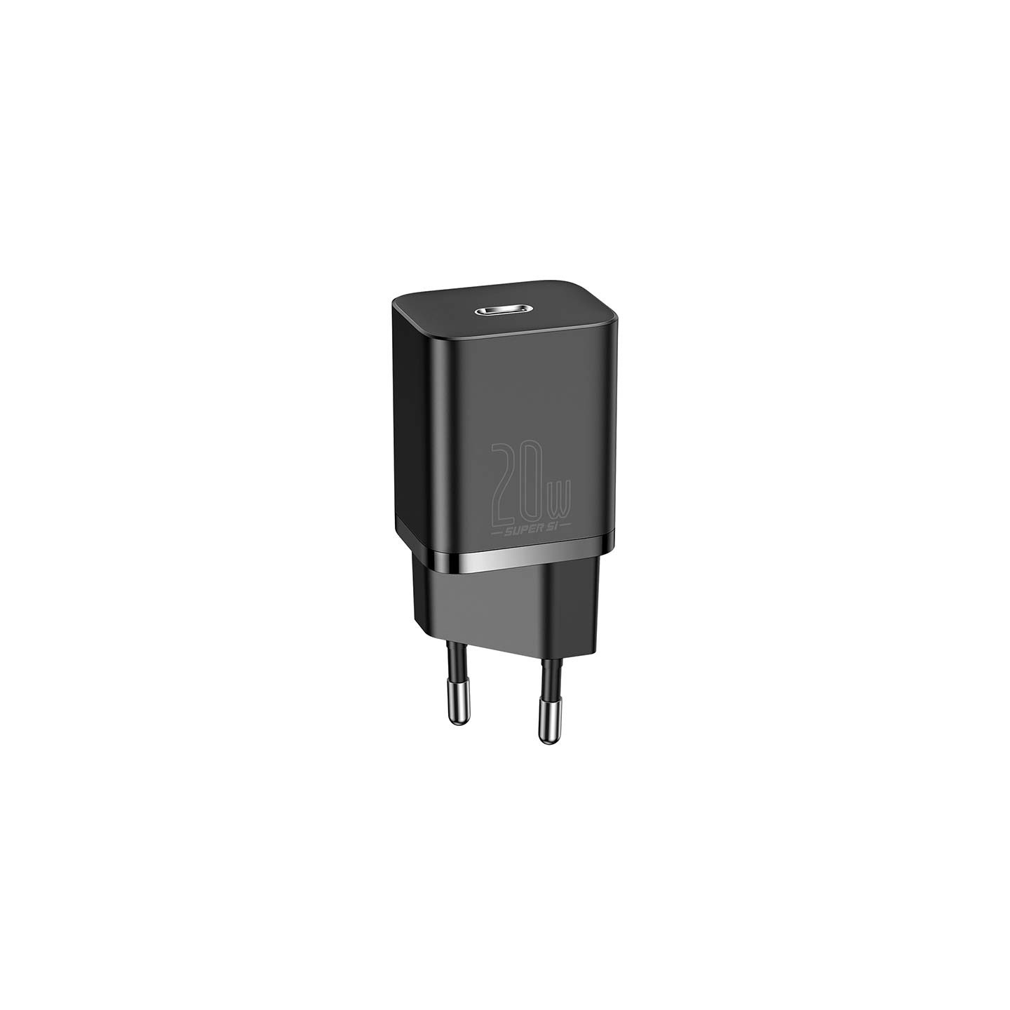 Baseus Super Si Quick Charger 1C 20W with USB-C cable for Lightning 1m (black)