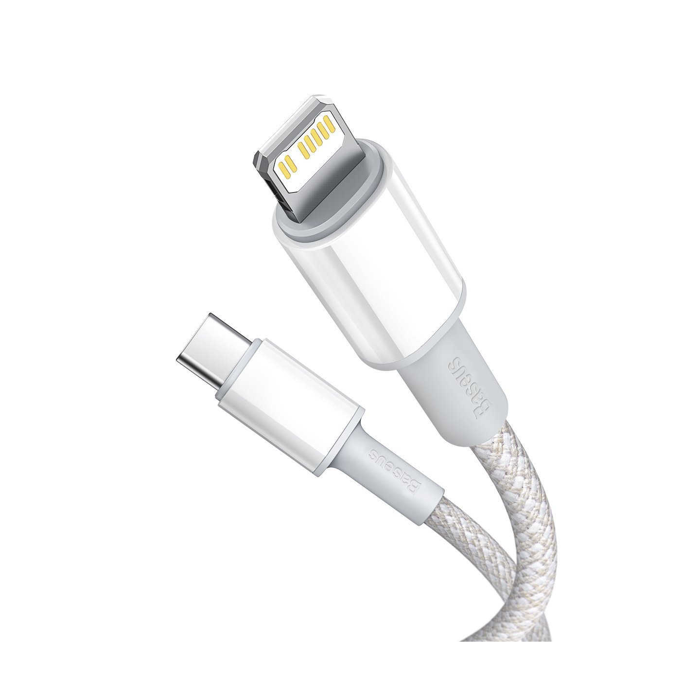 USB-C to Lightning Baseus High Density Braided Cable, 20W, PD, 2m (white)