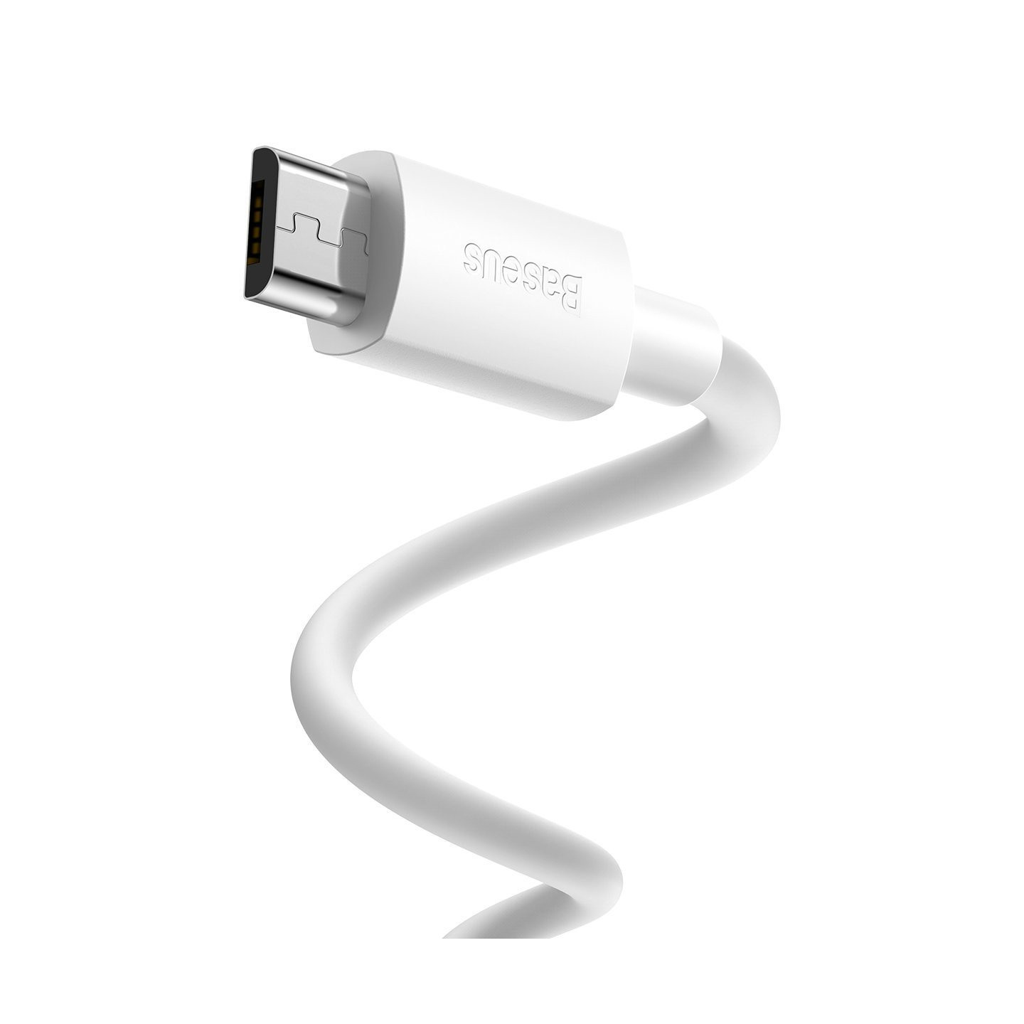Baseus Simple Wisdom Data Cable Kit USB to Micro 2.1A (2PCS/Set) 1.5m White