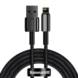 View product Baseus Tungsten Gold Cable USB to iP 2.4A 2m (black)