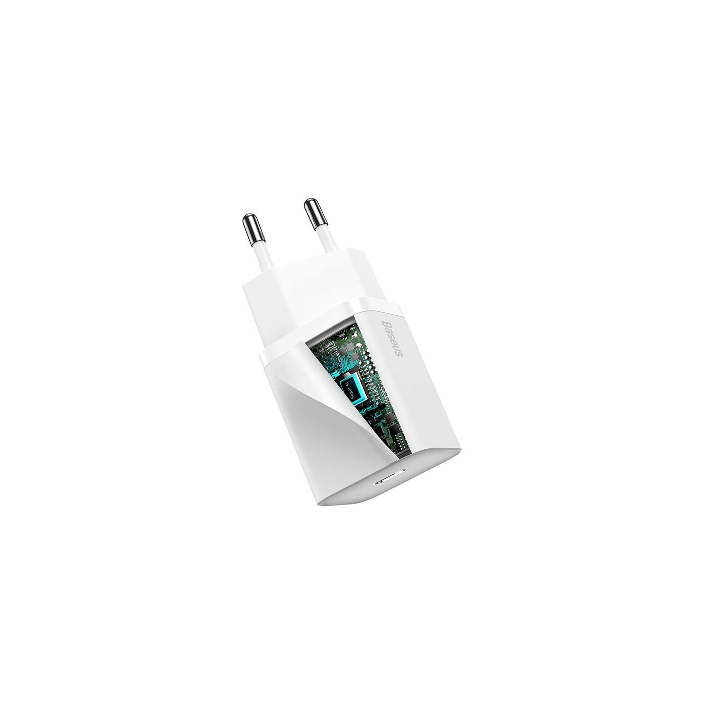 Baseus Super Si Quick Charger 1C 20W with USB-C cable for Lightning 1m (white)