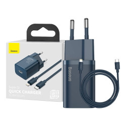 View product Baseus Super Si Quick Charger 1C 20W with USB-C cable for Lightning 1m (blue)