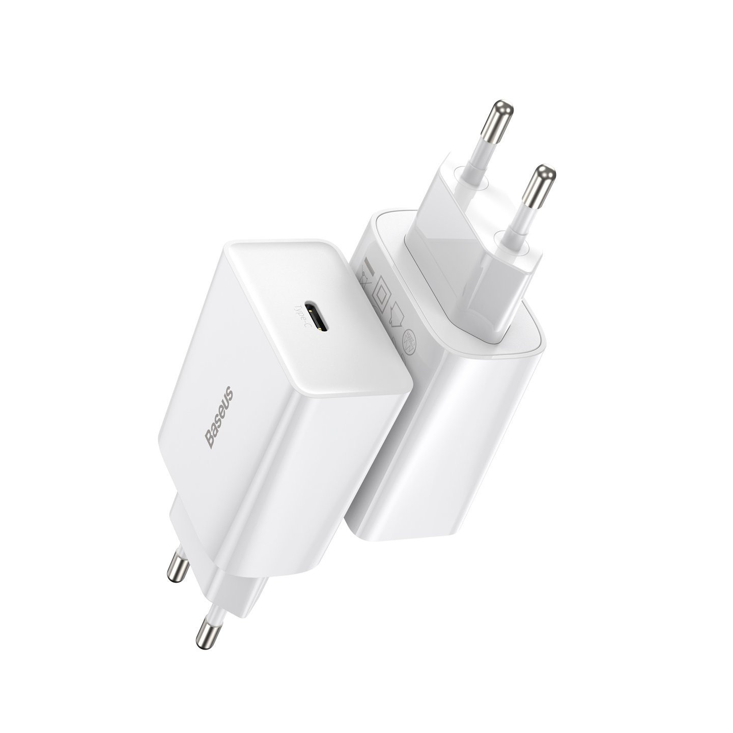 Baseus Speed Mini Quick Charger, USB-C, PD, 3A, 20W (white)