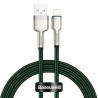 USB cable for Lightning Baseus Cafule, 2.4A, 1m (green)