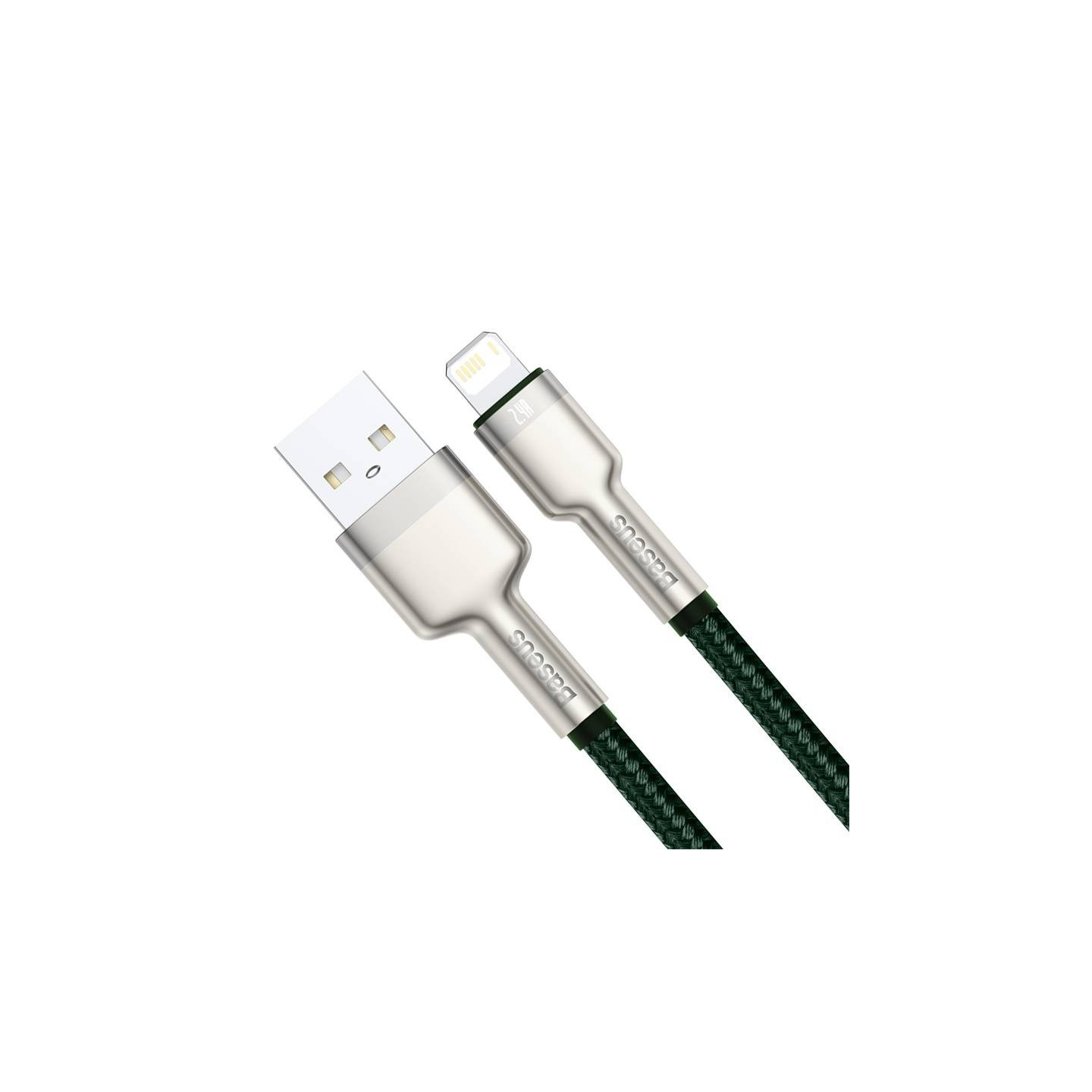 USB cable for Lightning Baseus Cafule, 2.4A, 1m (green)