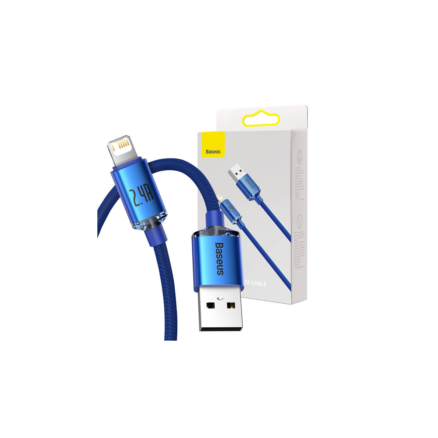 Baseus Crystal Shine cable USB to Lightning, 2.4A, 1.2m (blue)