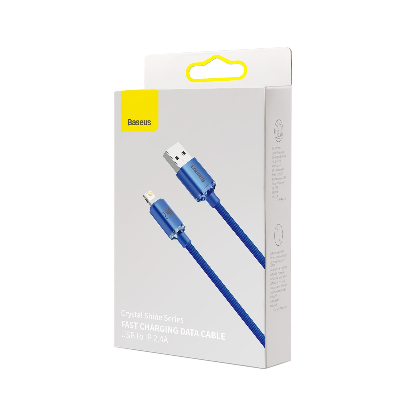 Baseus Crystal Shine cable USB to Lightning, 2.4A, 1.2m (blue)