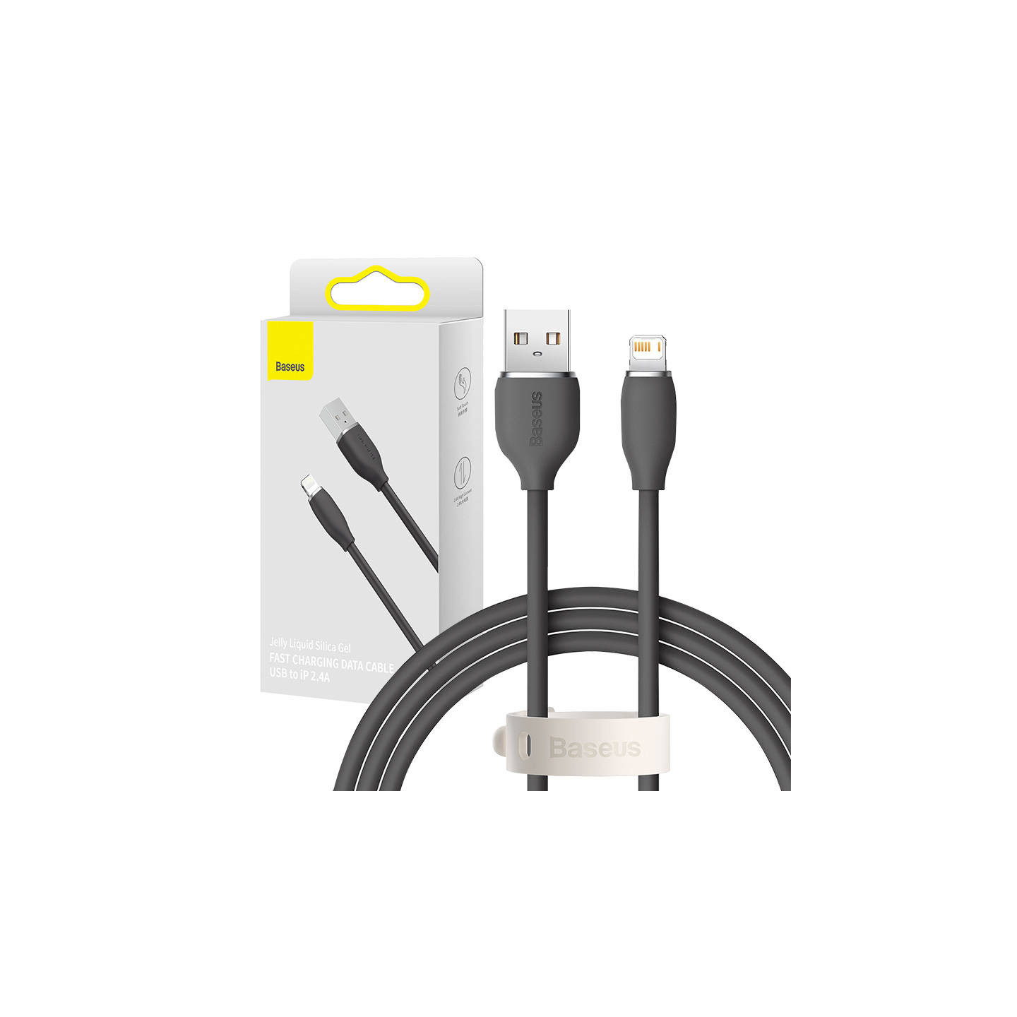 Baseus Jelly  cable USB to Lightning, 2,4A, 1,2m (black)