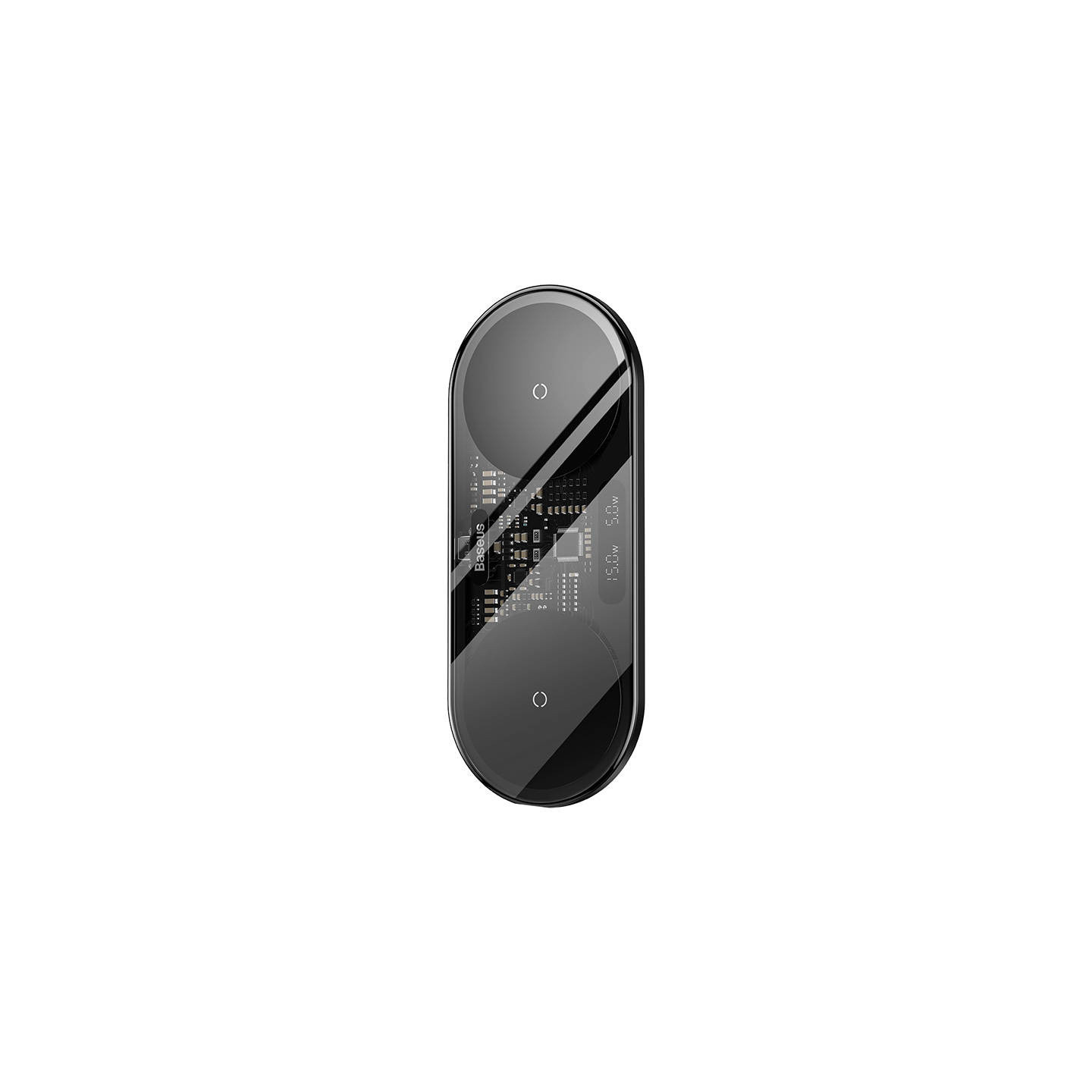 Dual Qi wireless charger Baseus Digital LED Display, 20W