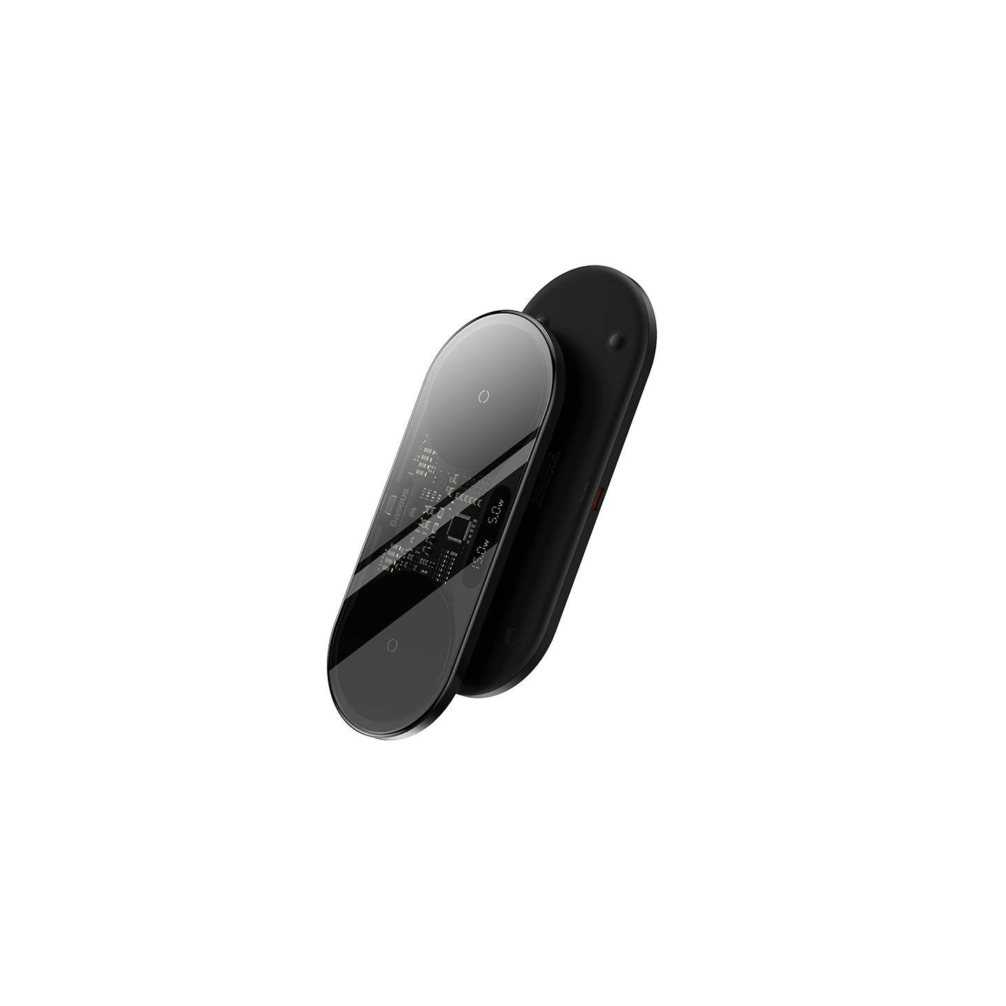 Dual Qi wireless charger Baseus Digital LED Display, 20W