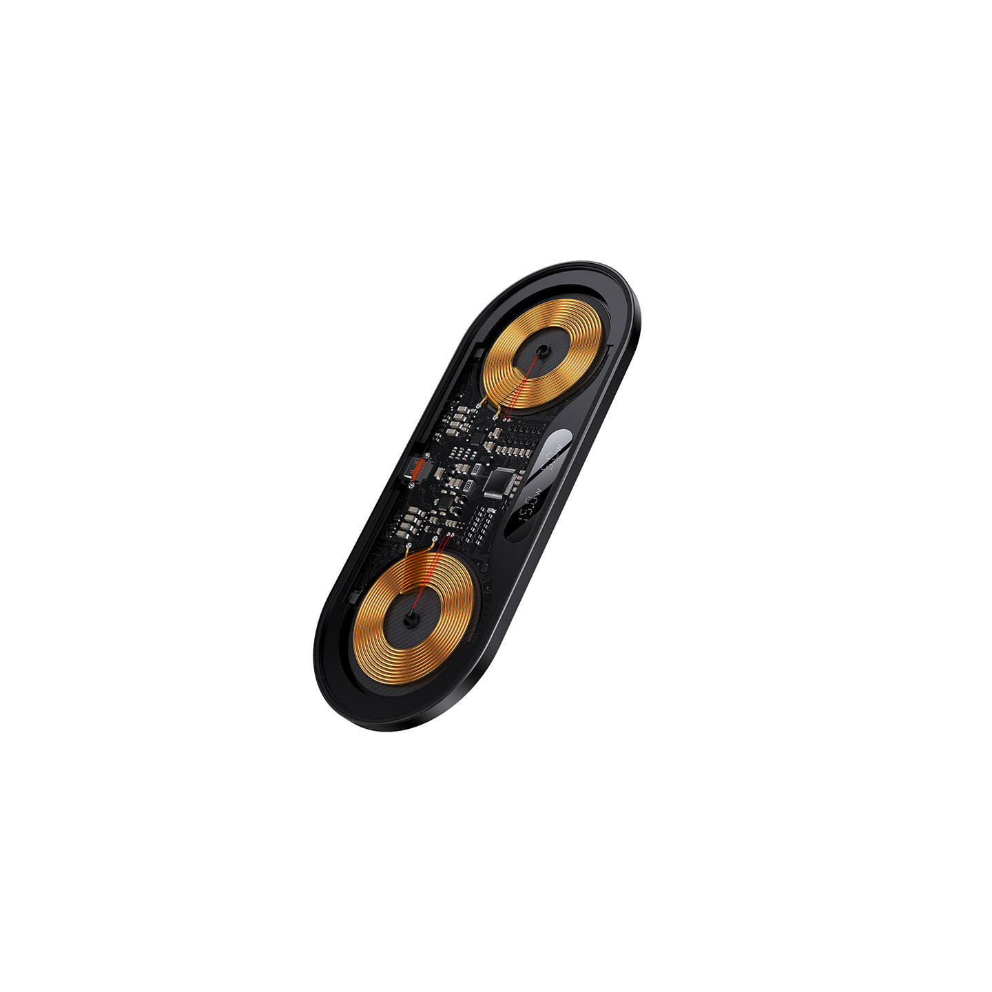 Dual Qi wireless charger Baseus Digital LED Display, 20W
