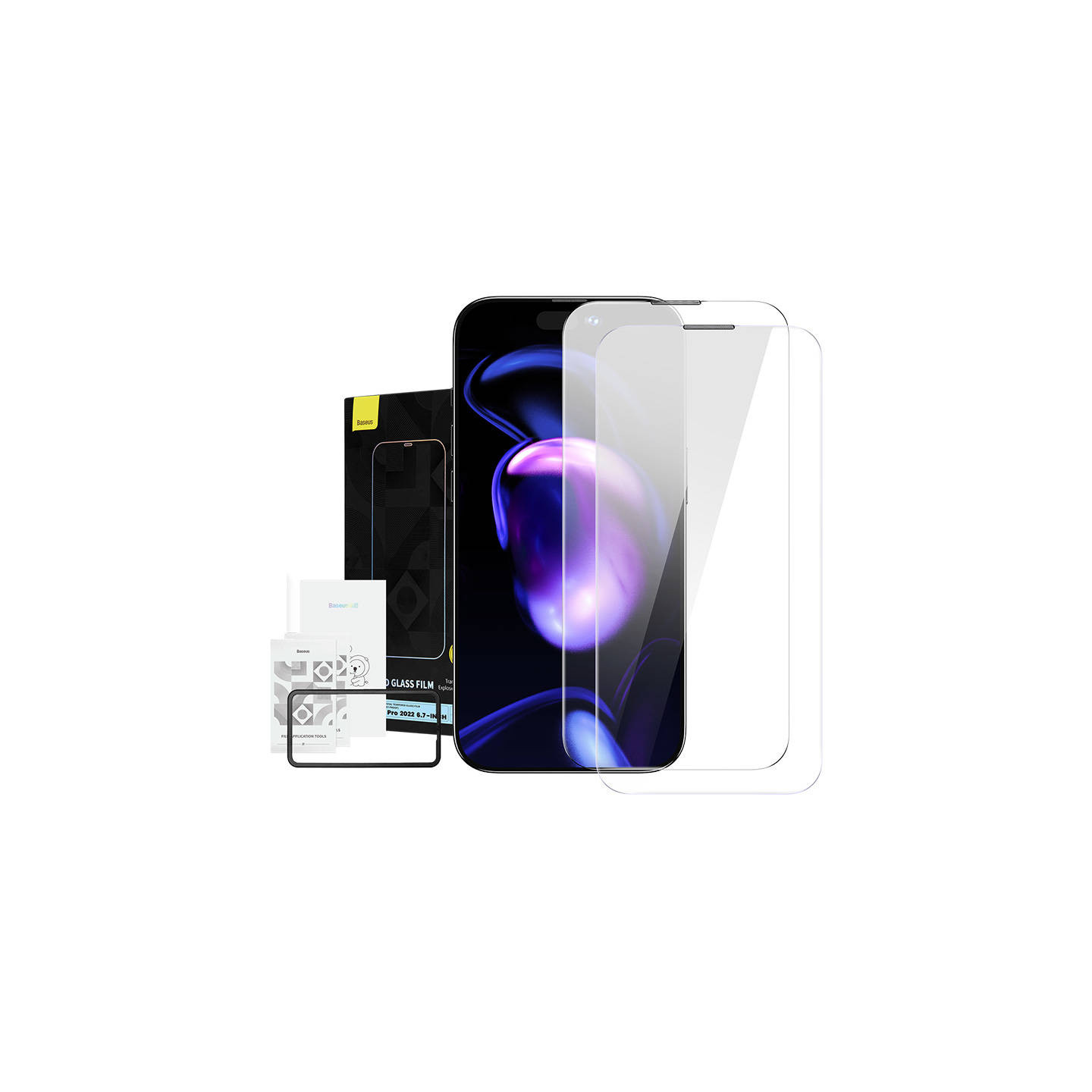 Baseus Crystal Tempered Glass Dust-proof 0.3mm for iPhone 14 Pro Max (2pcs)
