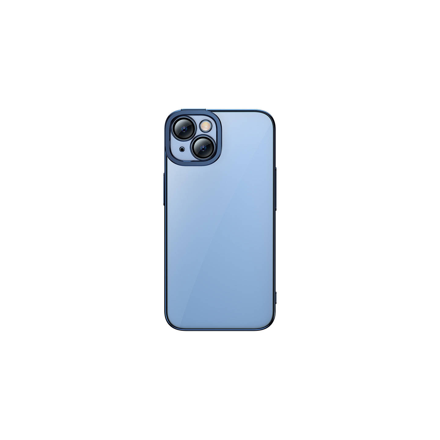 Baseus Glitter Transparent Case and Tempered Glass set for iPhone 14 Plus (blue)
